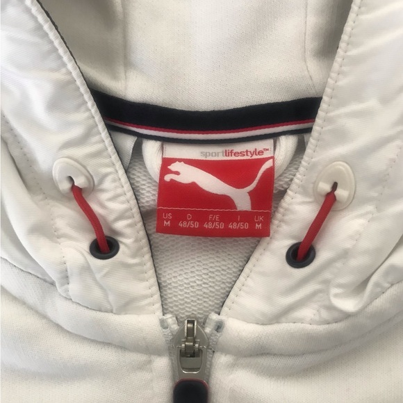 Puma X BMW Motorsport Zip Up Hoodie Medium White - Picture 6 of 15